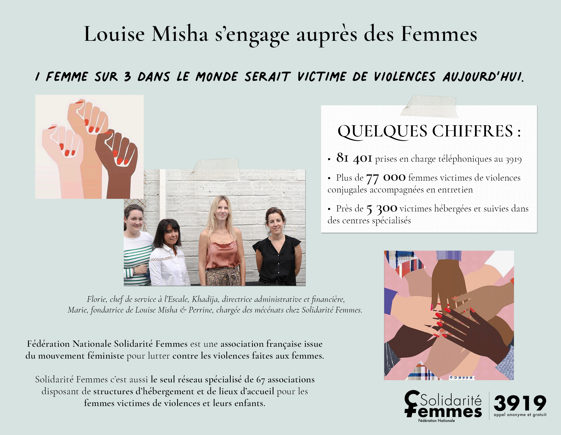 Louise Misha x Solidarité Femmes